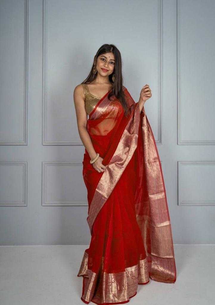 YNF ORGANZA RDM JACQUARD WHOLESALE SAREES MANUFACTURER